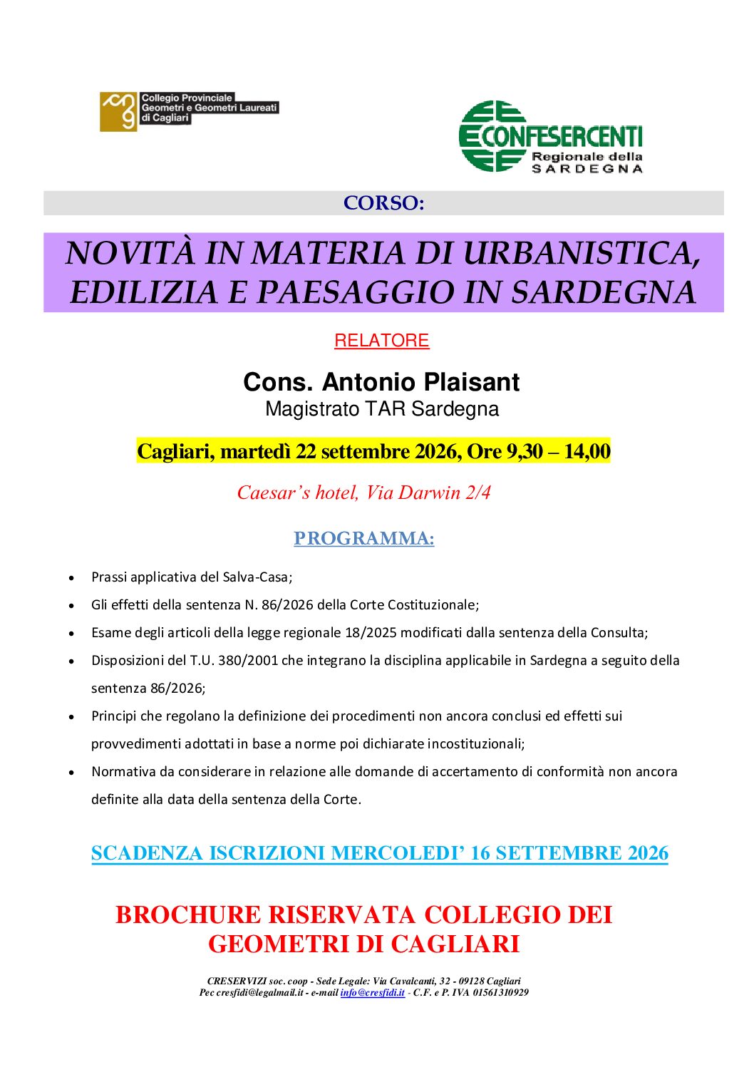 NOVITÀ IN MATERIA DI URBANISTICA, EDILIZIA E PAESAGGIO IN SARDEGNA