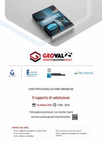CORSO PROFESSIONALE IN ESTIMO IMMOBILIARE: IL RAPPORTO DI VALUTAZIONE.